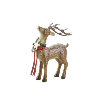 Rustic Holiday Doe Reindeer Figurine - The Fox Decor